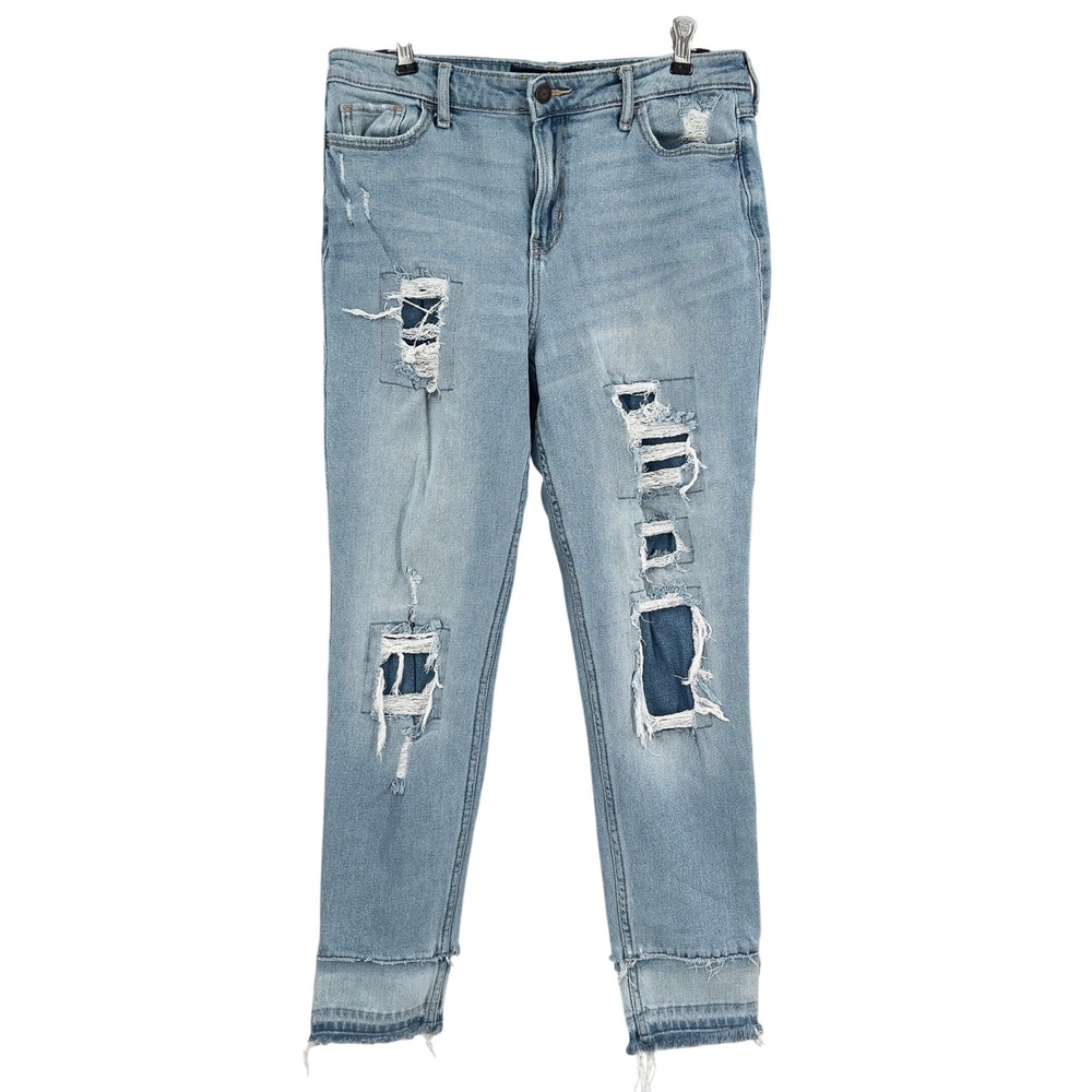 Hollister Women's High Rise Super Skinny Jeans Light Wash Destroyed 9R W29